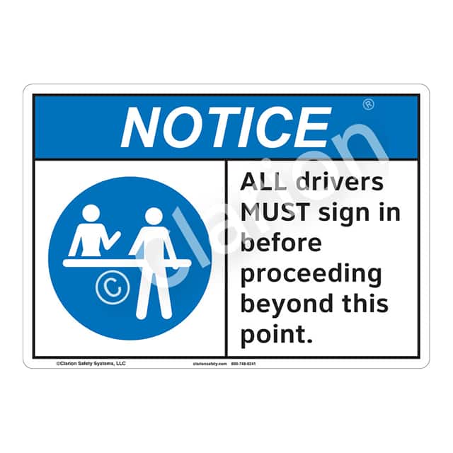 F1136-ZASW1 NOTICE FLEXIBLE SIGN 7" X 10"