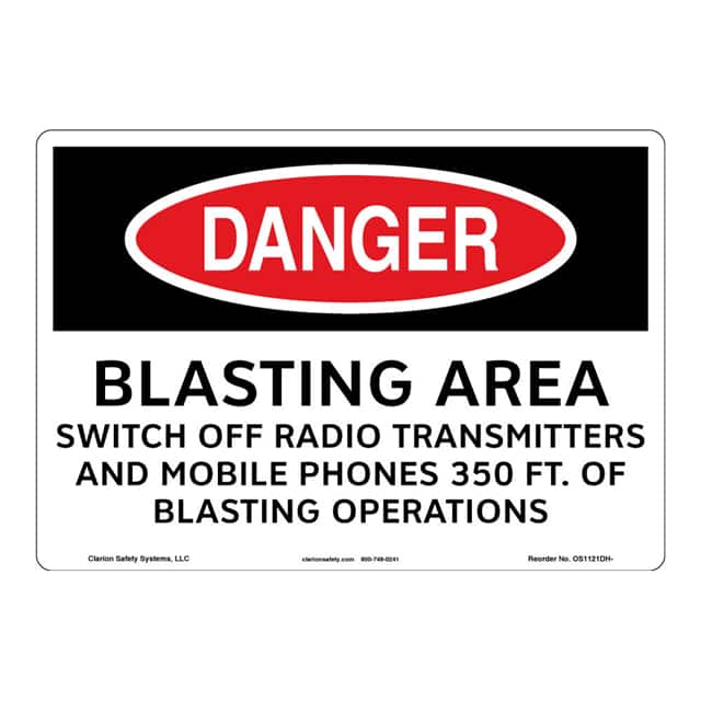 OS1121DH-ZASW3 DANGER FLEXIBLE SIGN 12" X 18"