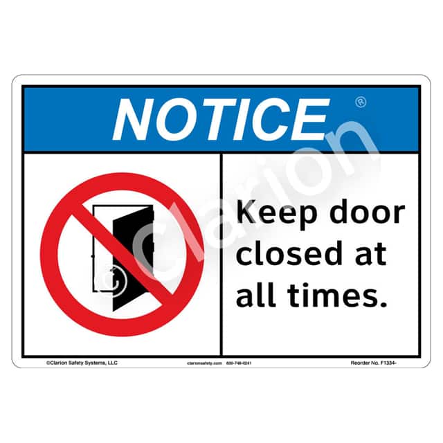 F1334-ZASW1 NOTICE FLEXIBLE SIGN 7" X 10"
