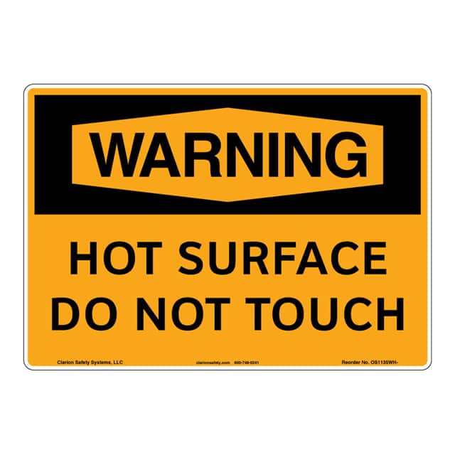 OS1135WH-Z1SW1 WARNING FLEXIBLE SIGN 7" X 10"