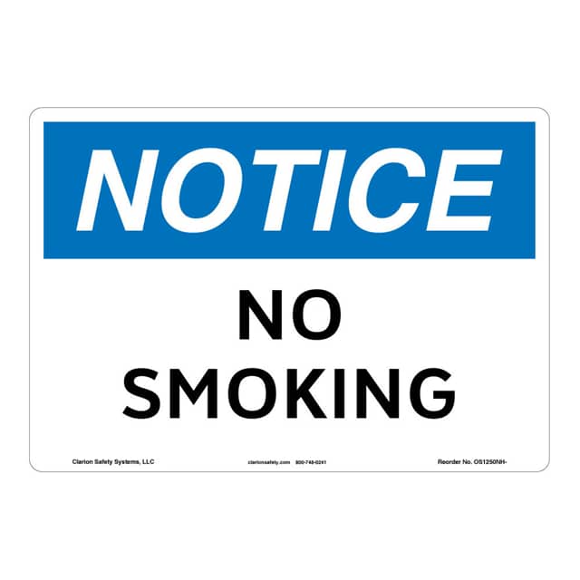 OS1250NH-BESW3 NOTICE ALUMINIUM SIGN 12" X 18"