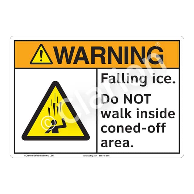 F1276-ZASW1 WARNING FLEXIBLE SIGN 7" X 10"