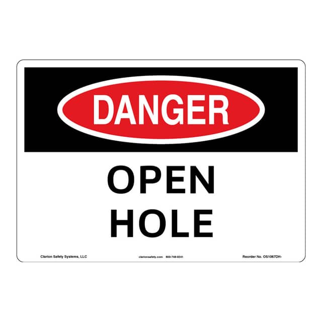 OS1067DH-ZASW3 DANGER FLEXIBLE SIGN 12" X 18"