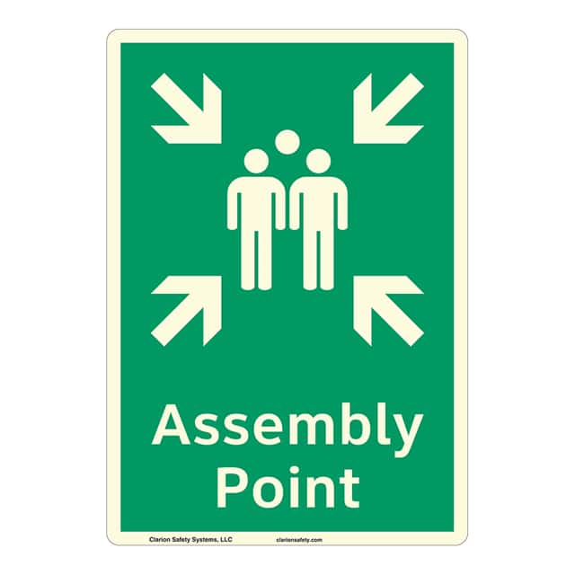 F1087-S4SW2 ANSI ALUMINIUM SIGN 10" X 14"