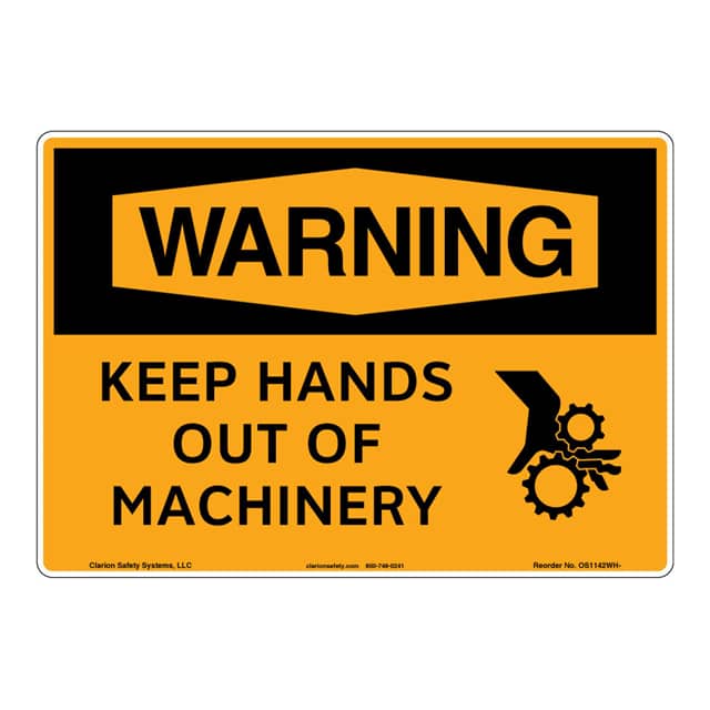 OS1142WH-ZASW1 WARNING FLEXIBLE SIGN 7" X 10"
