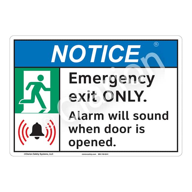 F1100-ZASW1 NOTICE FLEXIBLE SIGN 7" X 10"