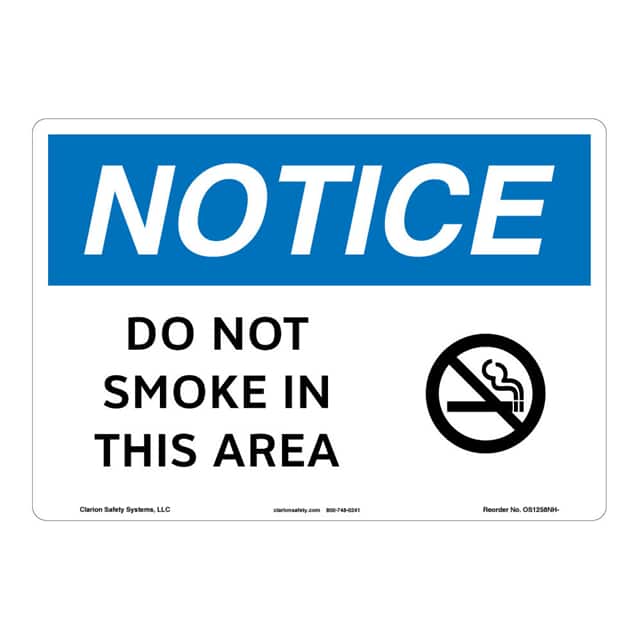 OS1258NH-ZASW1 NOTICE FLEXIBLE SIGN 7" X 10"