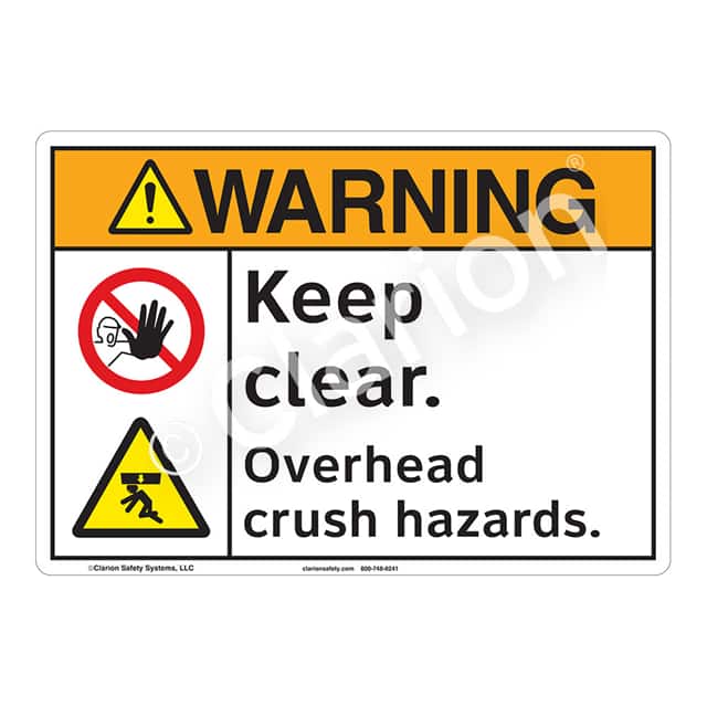 F1248-ZASW1 WARNING FLEXIBLE SIGN 7" X 10"
