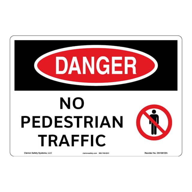 OS1091DH-ZASW1 DANGER FLEXIBLE SIGN 7" X 10"