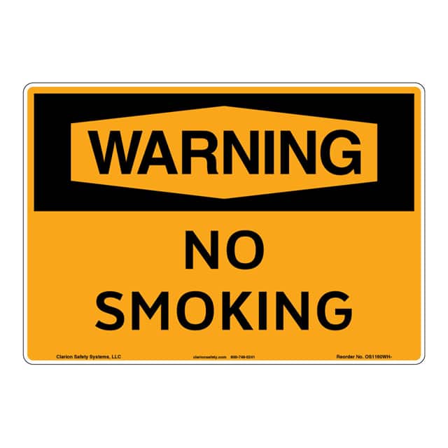 OS1160WH-ZASW1 WARNING FLEXIBLE SIGN 7" X 10"