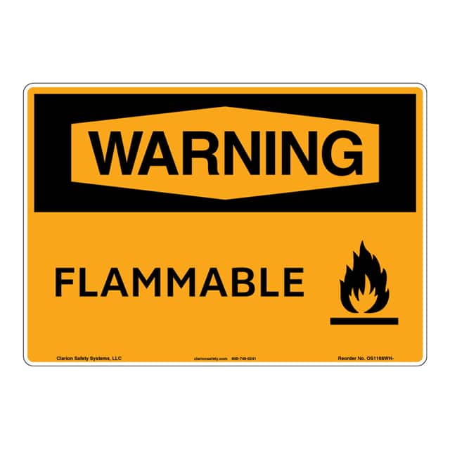 OS1168WH-S4SW2 WARNING ALUMINIUM SIGN 10" X 14"