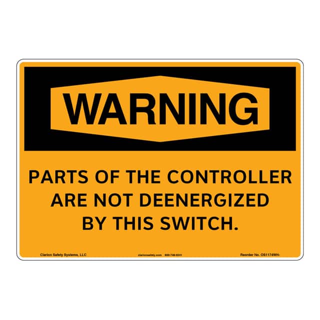 OS1174WH-ZASW1 WARNING FLEXIBLE SIGN 7" X 10"