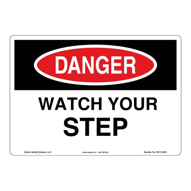 OS1114DH-ZASW1 DANGER FLEXIBLE SIGN 7" X 10"