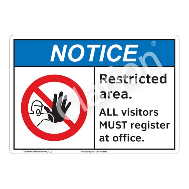 F1119-Z1SW1 NOTICE FLEXIBLE SIGN 7" X 10"