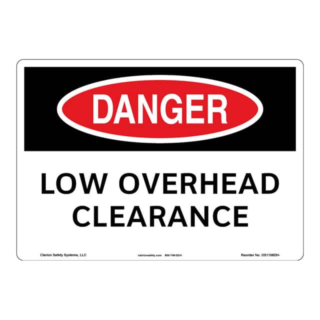 OS1106DH-ZASW3 DANGER FLEXIBLE SIGN 12" X 18"