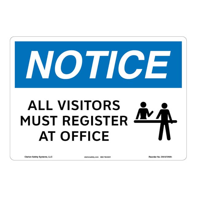 OS1272NH-ZASW1 NOTICE FLEXIBLE SIGN 7" X 10"