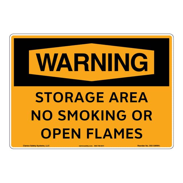 OS1136WH-ZASW3 WARNING FLEXIBLE SIGN 12" X 18"