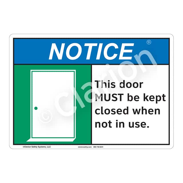 F1131-S2SW3 NOTICE PLASTIC SIGN 12" X 18"