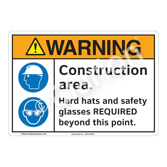 F1249-Z1SW1 WARNING FLEXIBLE SIGN 7" X 10"