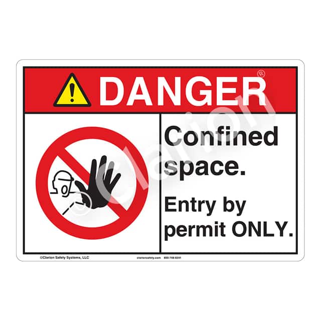 F1143-S4SW2 DANGER ALUMINIUM SIGN 10" X 14"
