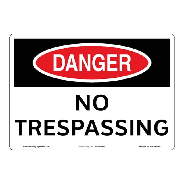 OS1068DH-Z1SW1 DANGER FLEXIBLE SIGN 7" X 10"