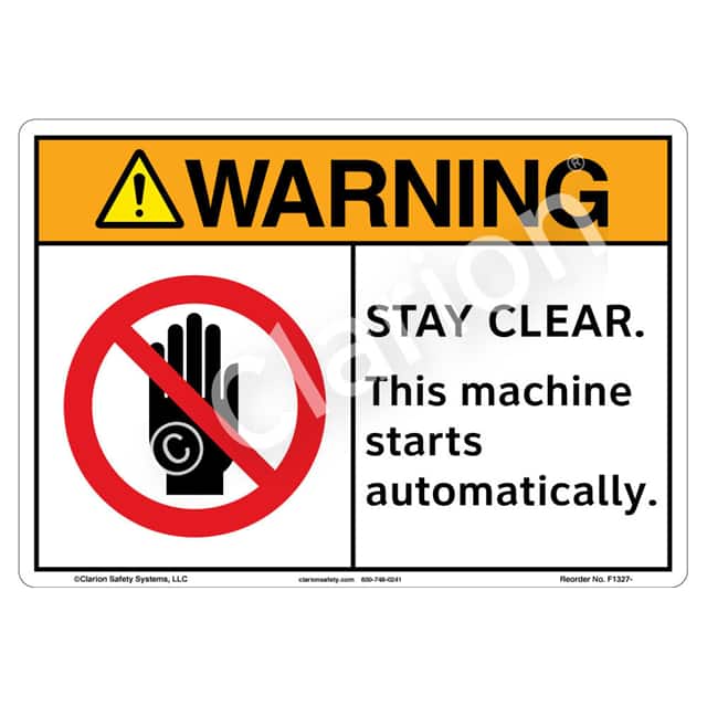 F1327-ZASW1 WARNING FLEXIBLE SIGN 7" X 10"