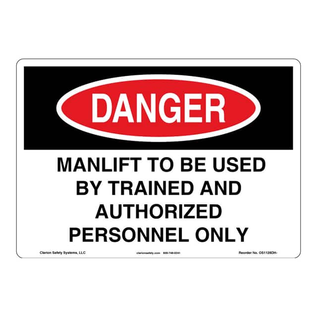 OS1128DH-ZASW1 DANGER FLEXIBLE SIGN 7" X 10"