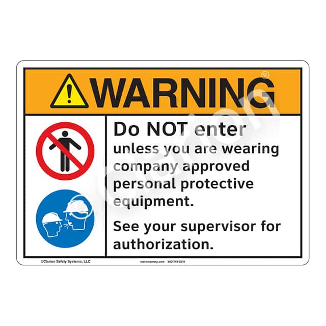 F1239-Z1SW1 WARNING FLEXIBLE SIGN 7" X 10"