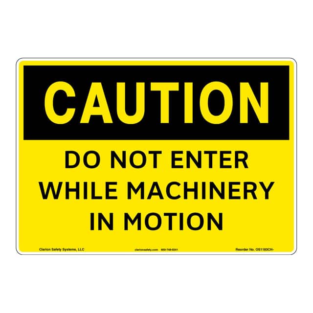 OS1183CH-ZASW3 CAUTION FLEXIBLE SIGN 12" X 18"