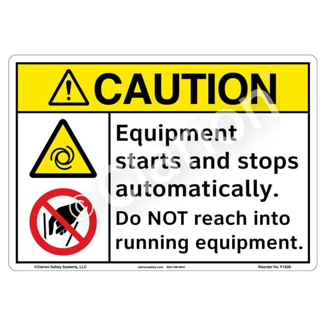 F1328-S4SW2 CAUTION ALUMINIUM SIGN 10" X 14"