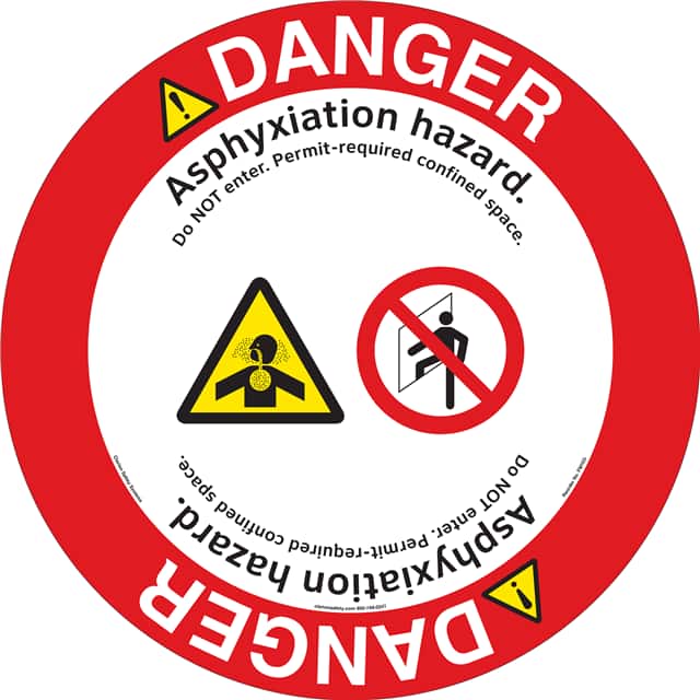 FM103-MPD3Y DANGER   11" DIA ,FLOOR DECAL