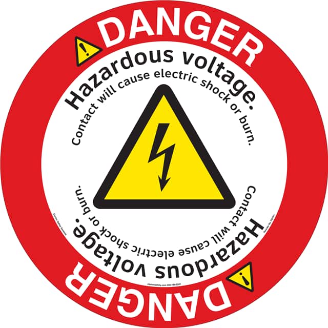 FM151-MPD3Y DANGER   11" DIA ,FLOOR DECAL