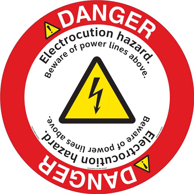 FM129-MPD3Y DANGER   11" DIA ,FLOOR DECAL
