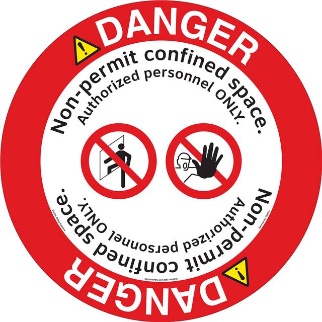 FM171-MPD3Y DANGER   11" DIA ,FLOOR DECAL