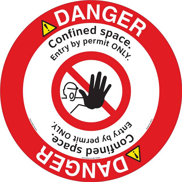 FM113-MPD3Y DANGER   11" DIA ,FLOOR DECAL