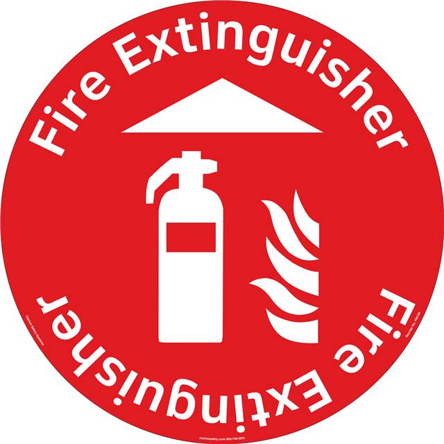 FM139-MPD3Y FIRE  11" DIA ,FLOOR DECAL