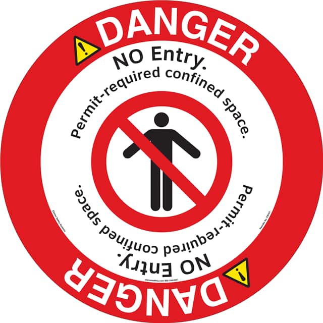 FM167-MPD3Y DANGER   11" DIA ,FLOOR DECAL