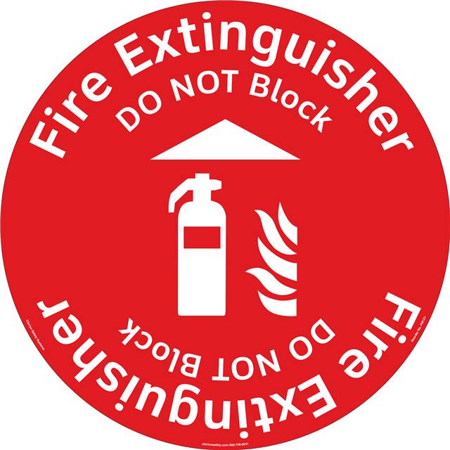 FM137-MPD3Y FIRE  11" DIA ,FLOOR DECAL
