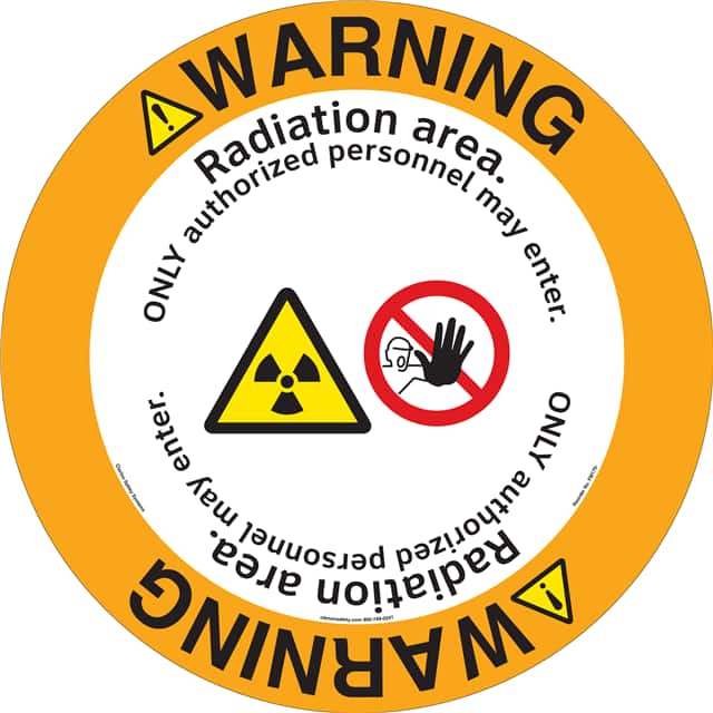 FM179-MPF4E WARNING   16" DIA ,FLOOR DECAL