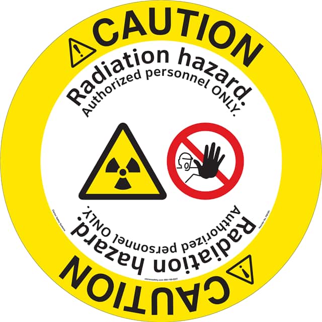 FM185-MPF4E CAUTION  16" DIA ,FLOOR DECAL