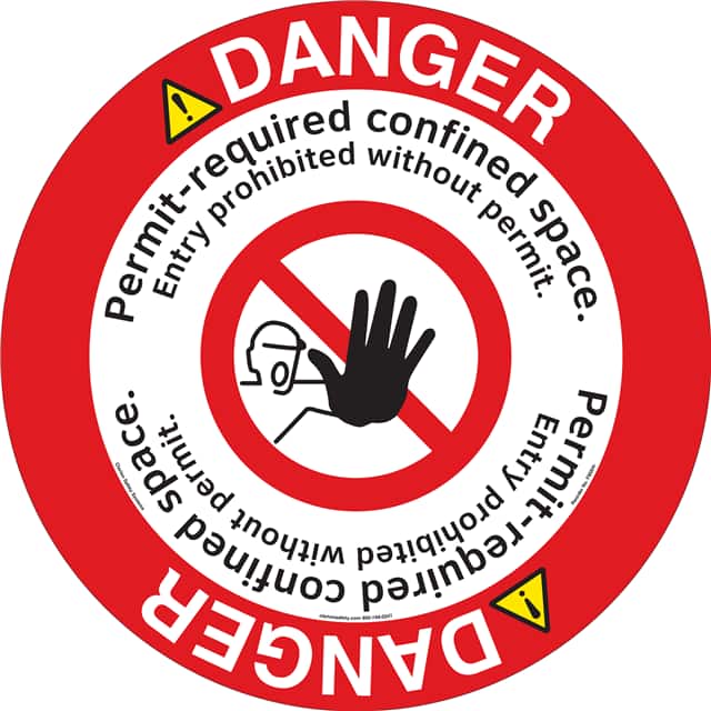 FM204-MPF4E DANGER   16" DIA ,FLOOR DECAL