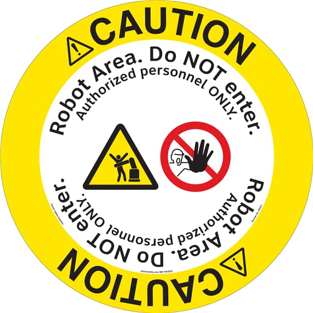 FM191-MPF4E CAUTION  16" DIA ,FLOOR DECAL