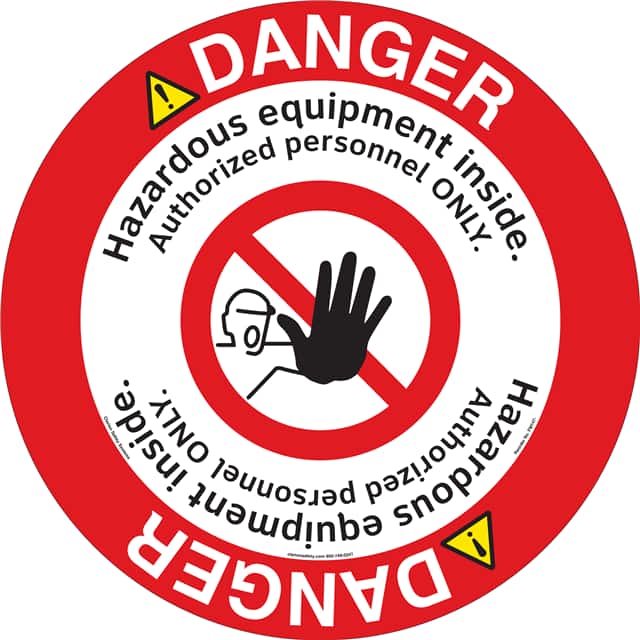 FM147-MPF4E DANGER   16" DIA ,FLOOR DECAL