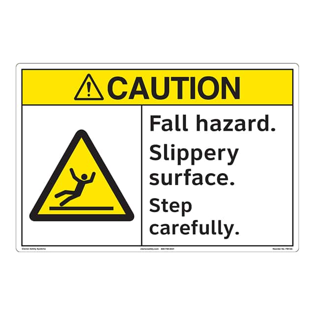 FM132-MPSW3 CAUTION 12" X 18" ,FLOOR DECAL
