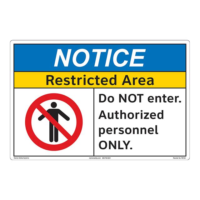 FM104-MPSW3 NOTICE 12" X 18" ,FLOOR DECAL