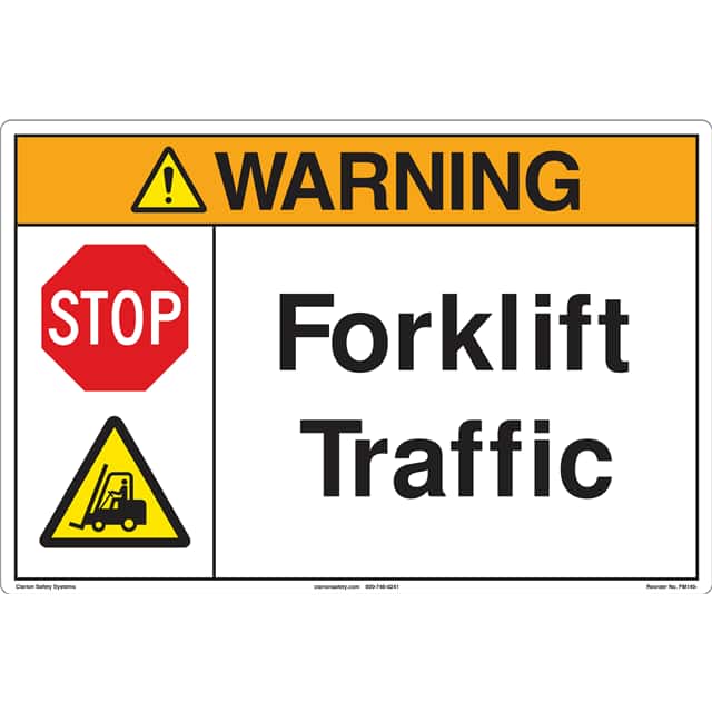 FM140-MPSW3 WARNING  12" X 18" ,FLOOR DECAL
