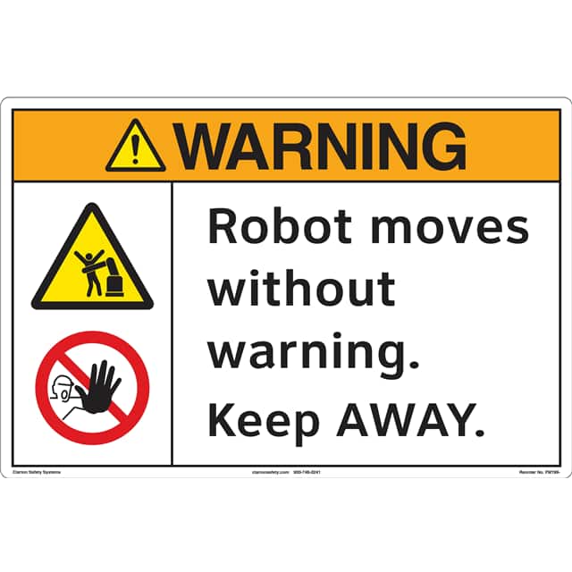 FM188-MPSW3 WARNING  12" X 18" ,FLOOR DECAL