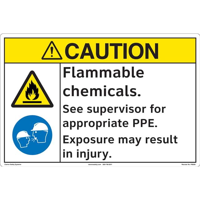 FM206-MPSW3 CAUTION 12" X 18" ,FLOOR DECAL