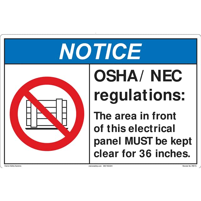 FM172-MPSW3 NOTICE 12" X 18" ,FLOOR DECAL
