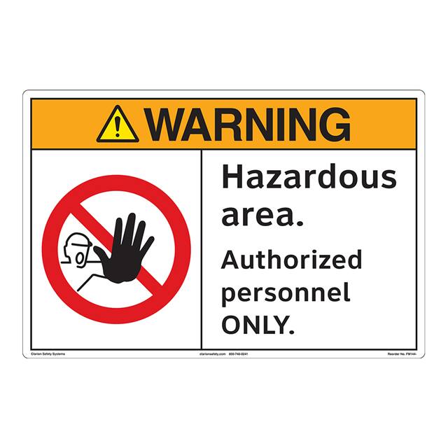 FM144-MPSW3 WARNING  12" X 18" ,FLOOR DECAL